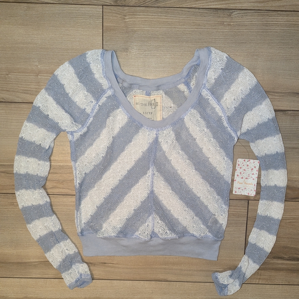 We The Free By Free People Light Lilac Knit Sweater